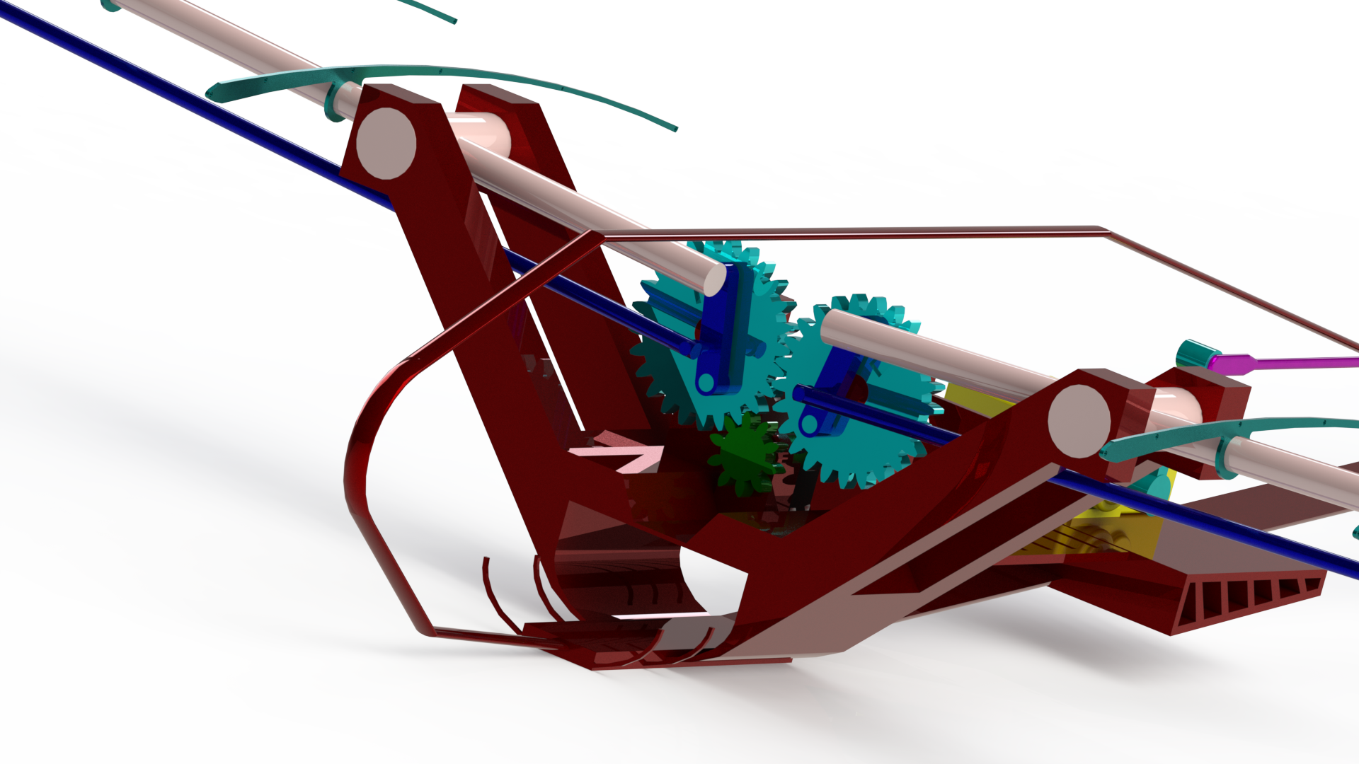 扑翼机机械仿生鸟结构3D图纸 Solidworks设计(1)